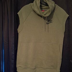 Nike Green Sleeveless Hoodie